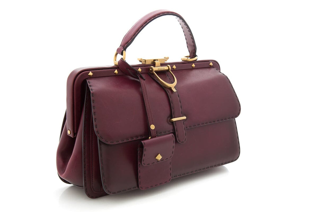 Gucci  Maroon & Gold Tom Ford Era Handbag