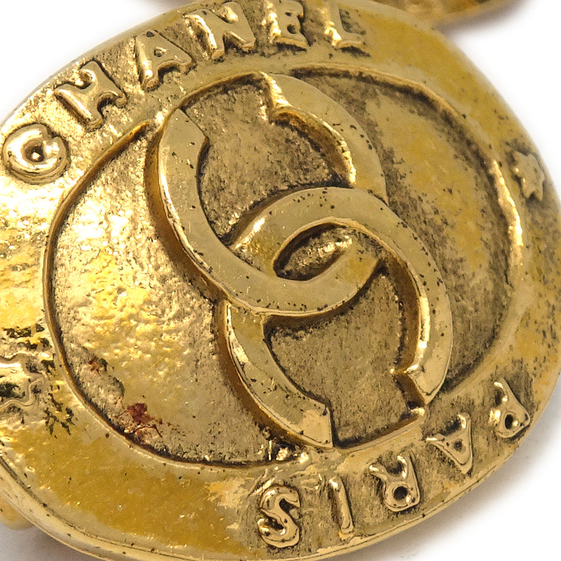 Chanel Oval Earrings Clip-On Gold 2842/28