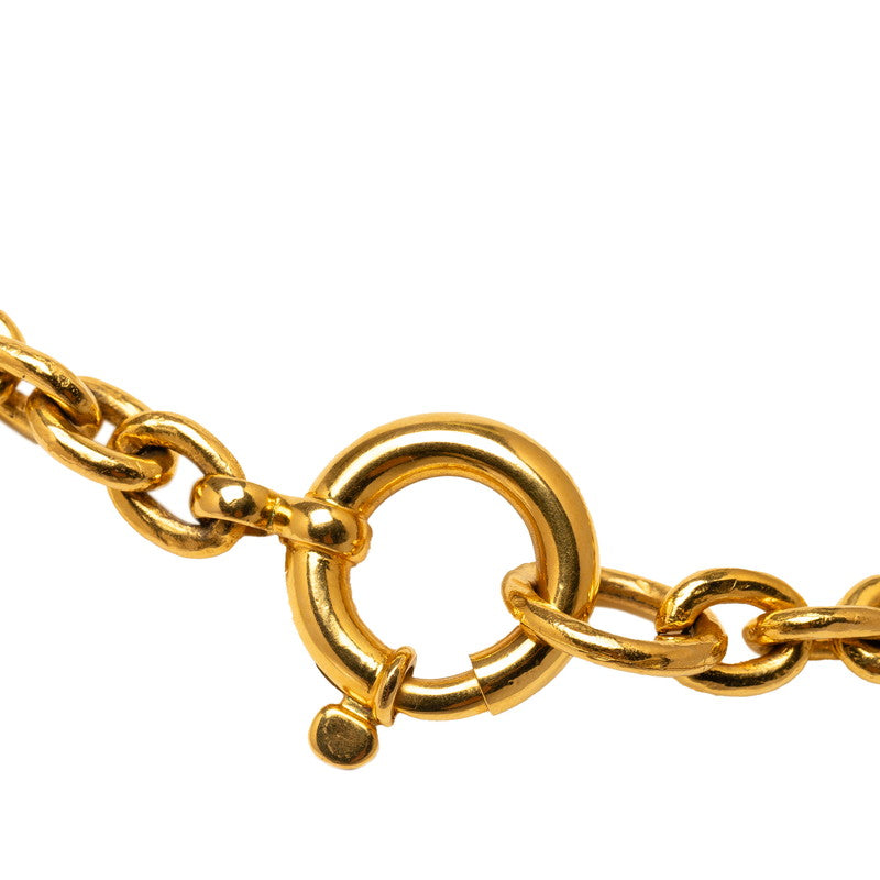 Chanel  Triple Motif Necklace Gold Plated Ladies