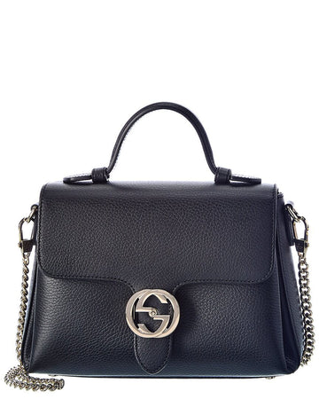 Gucci Logo Leather Shoulder Bag