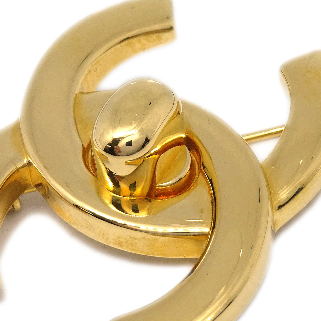 Chanel CC Brooch Pin Gold 96A
