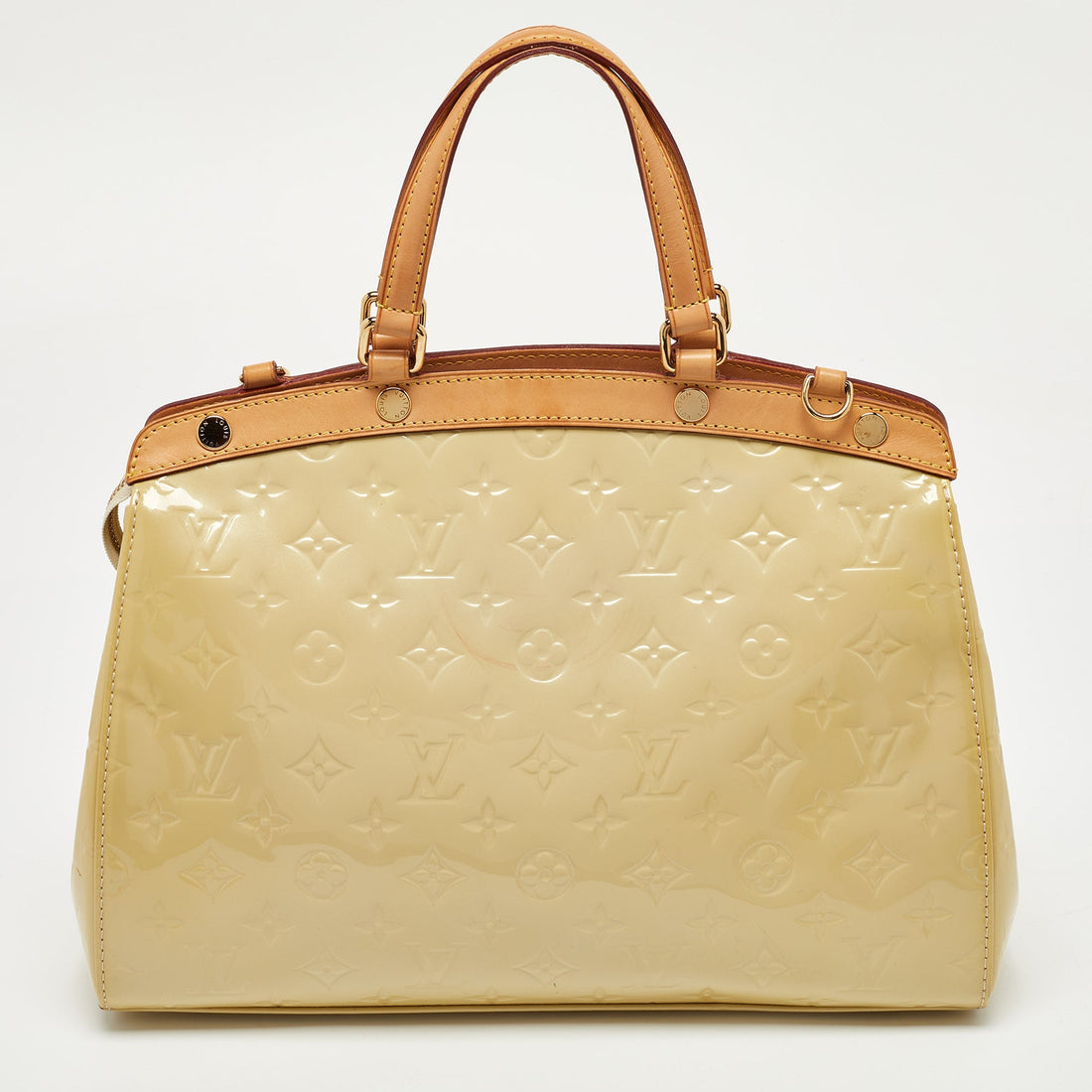 Louis Vuitton Citrine Monogram Vernis Brea Mm Bag