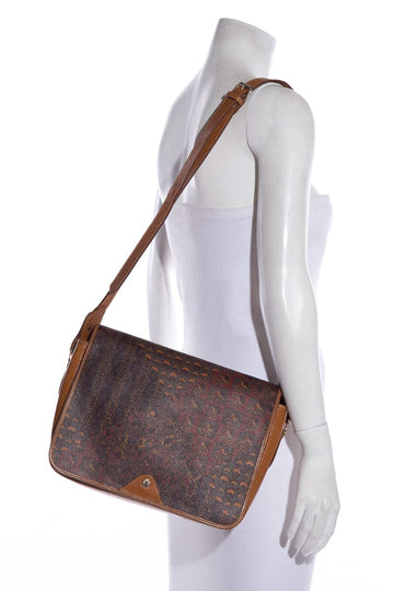 Escada  Brown & Paisley Messenger Shoulder Bag