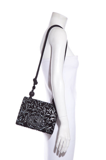 Rafael Sanchez  Black Printed Shoulder Bag