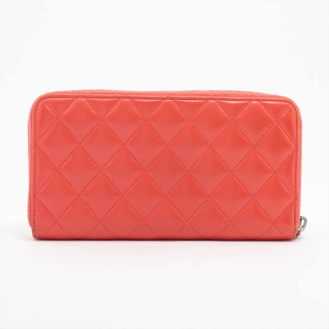Chanel Matrasse  Round  Wallet Red Silver Gold