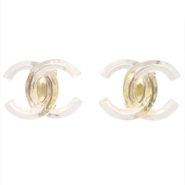 Chanel CC Earrings Clip-On Clear 02P