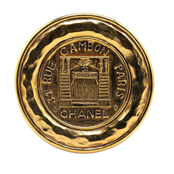 Chanel Medal Motif Brooch Gold