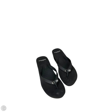Sandals Designer By Coach In Black, Size: 7.5