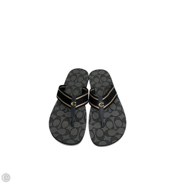 Sandals Designer By Coach In Black, Size: 7.5