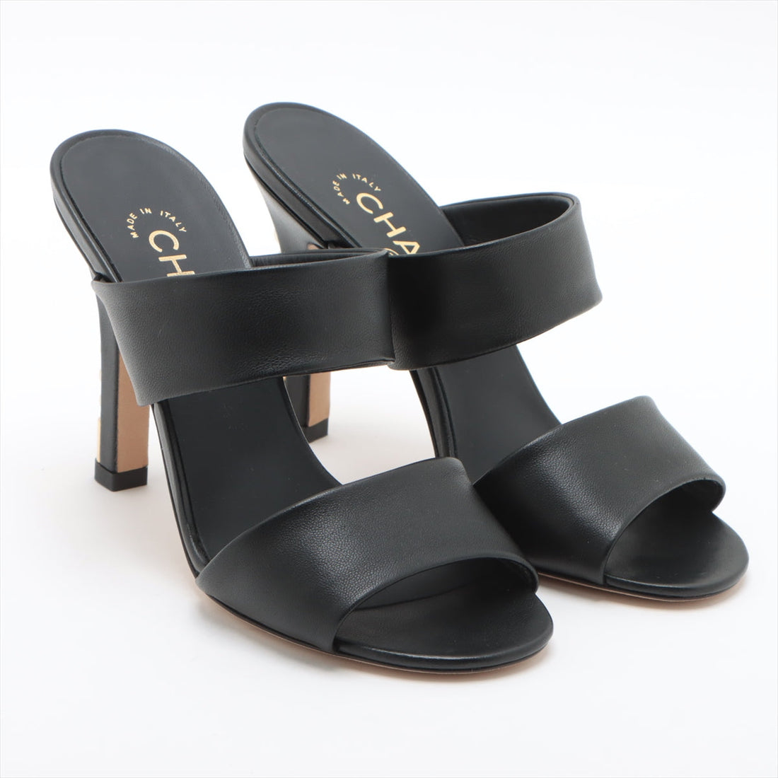 Chanel Coco Leather Sandal 36C  Black G32755  Pearl Box  Bag