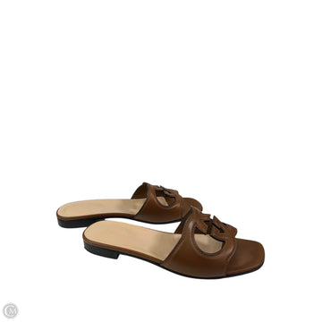 Sandals Luxury Designer By Gucci In Brown, Size: 7