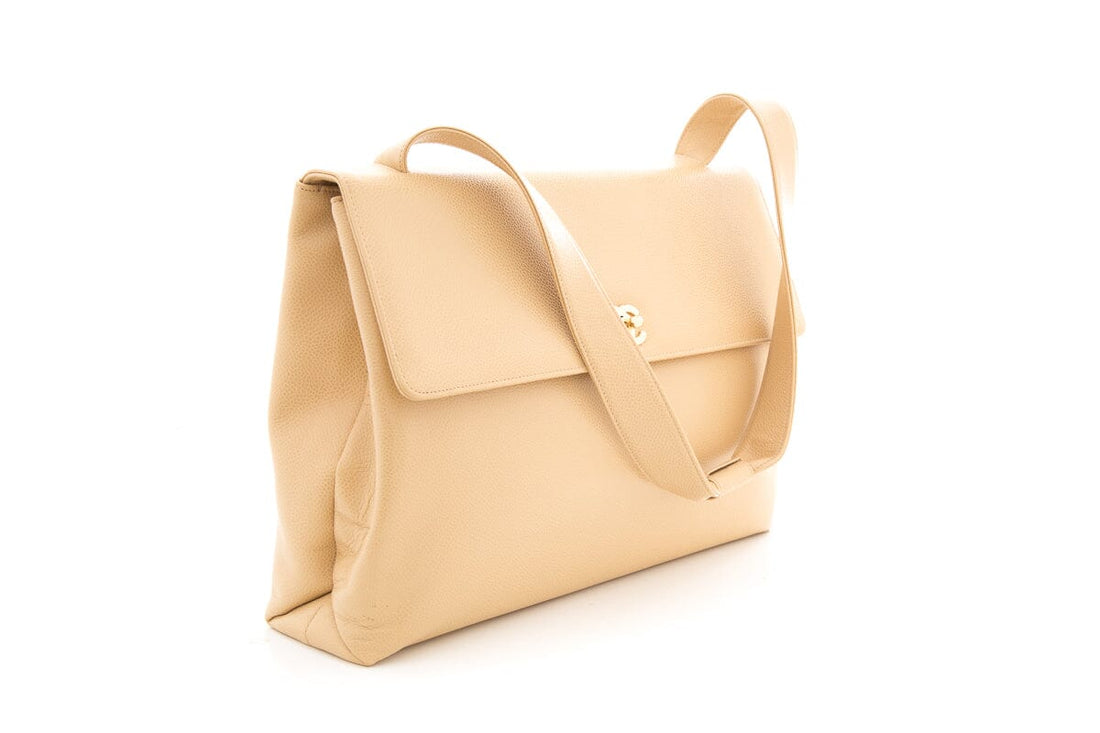 Chanel  1997-99 Nude Caviar Leather Handbag