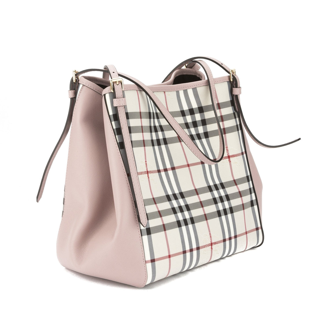 Burbe**y Pale Orchid Horseferry Check Small Canter Tote Bag (New with Tags)