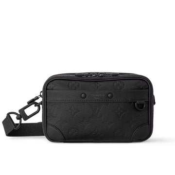 LV ALPHA WEARABLE WALLET MONOGRAM SHADOW BLACK 19CM M82544