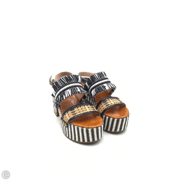 Sandals Designer By Coach In Black & White, Size: 6.5