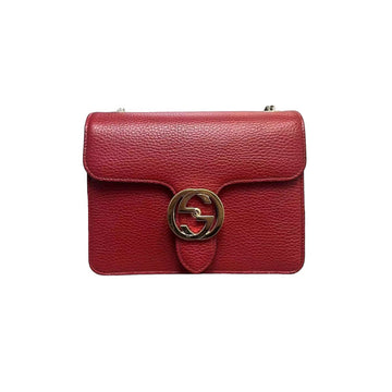 Gucci Small Interlocking GG CalBNkin Red GHW