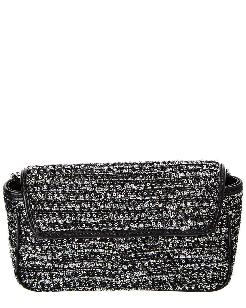 Gucci GG Marmont Super Mini Tweed & Leather Shoulder Bag