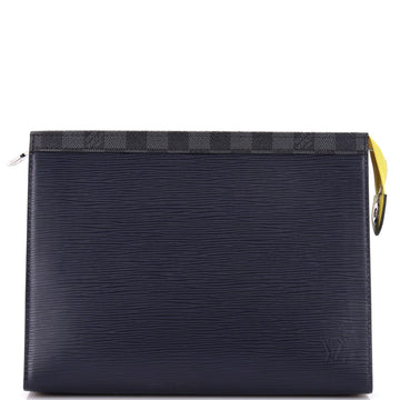 Pochette Voyage  Leather with Damier Graphite MM