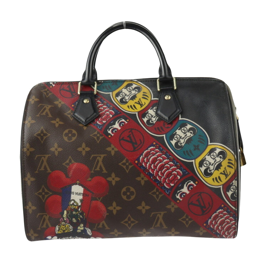 Louis Vuitton Speedy 30  Canvas Handbag