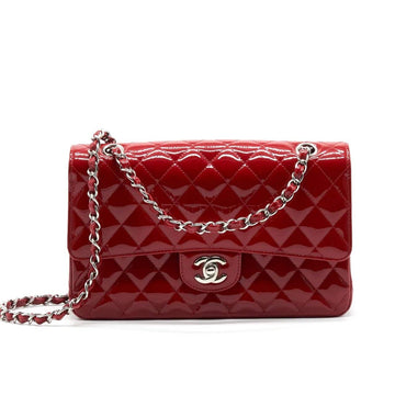 CC MEDIUM CLASSIC DOUBLE FLAP BAG 1:1 LEATHER RED 26CM