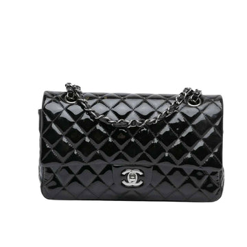 CC MEDIUM CLASSIC DOUBLE FLAP BAG 1:1 LEATHER BLACK 26CM
