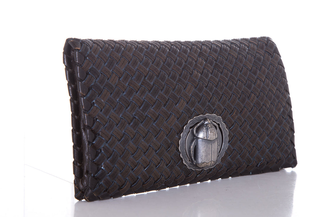 Bottega Veneta  Black Scarab Beatle Clutch