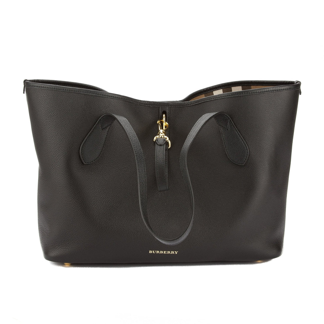 Burbe**y Black Grainy Leather Medium Tote Bag (New with Tags)