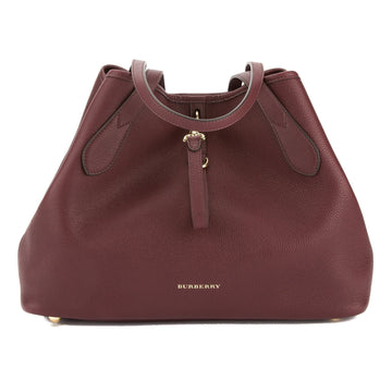 Burbe**y Mahogany Red Grainy Leather Medium Tote Bag (New with Tags)