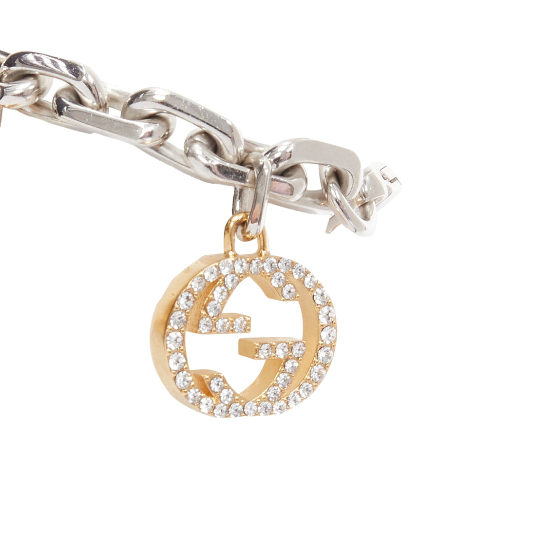 Gucci Balenciaga Hacker Project silver GG B logo charms bracelet