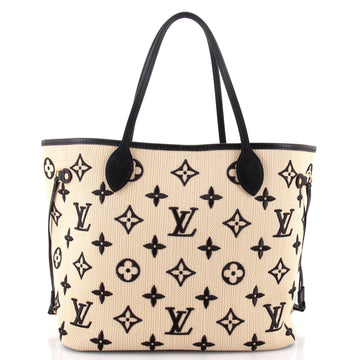 Neverfull NM Tote Monogram Giant Embroidered Cotton MM