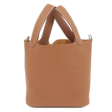 HERMES Picotin Lock PM Taurillon Leather Hand Bag Gold