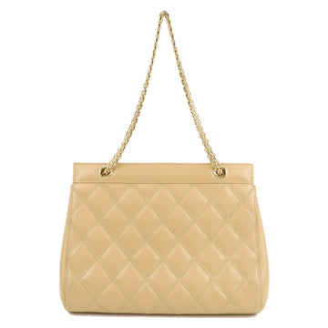 Chanel Matelasse Ultra Stitch Lamb Skin 2.55 Tote Chain Bag Beige