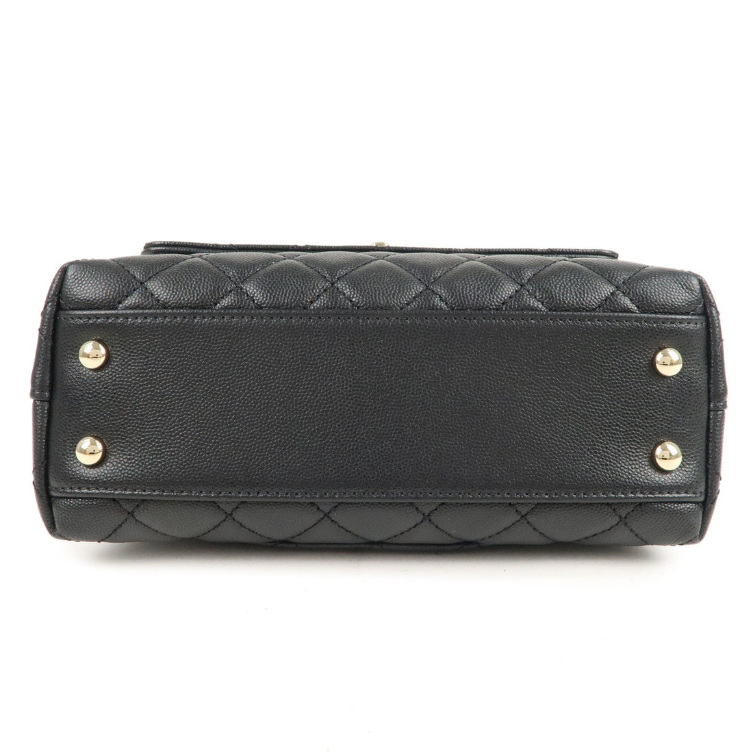 CHANEL Matelasse Caviar Skin COCO Handle 24 XS Bag Black A92990