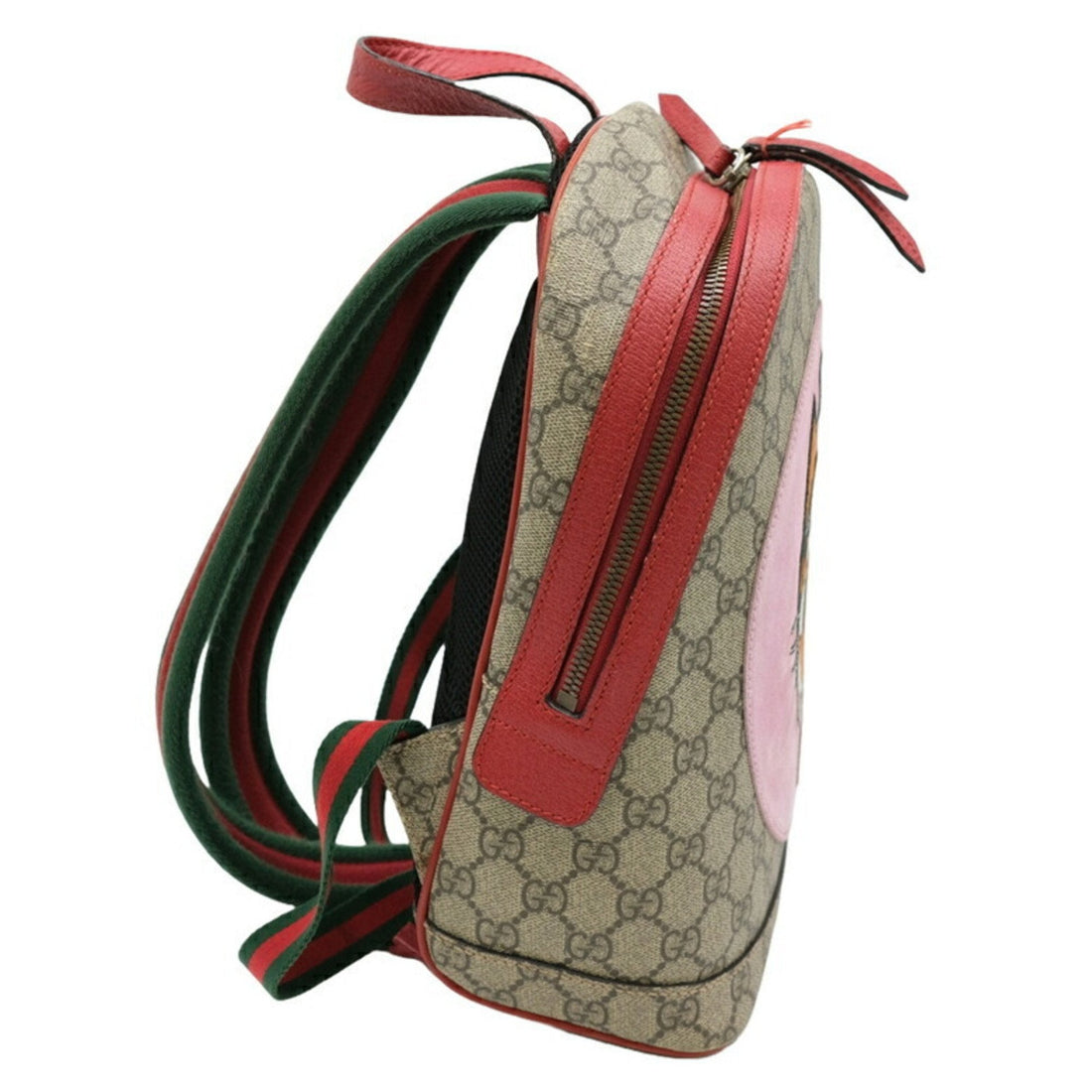 Gucci  pink  Color Gg Supreme Leather Backpack ()