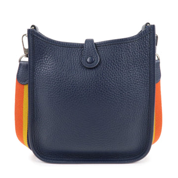 HERMES Taurillon Leather Evelyne TPM Amazon Shoulder Bag Navy