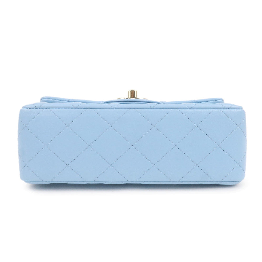 Chanel Mini Matelasse Lamb Skin Chain Shoulder Bag Blue A69900