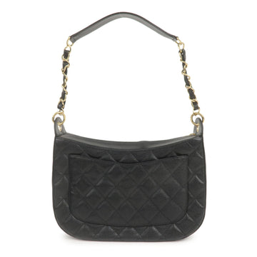 Chanel Matelasse Caviar Skin Chain Shoulder Bag Black A20993