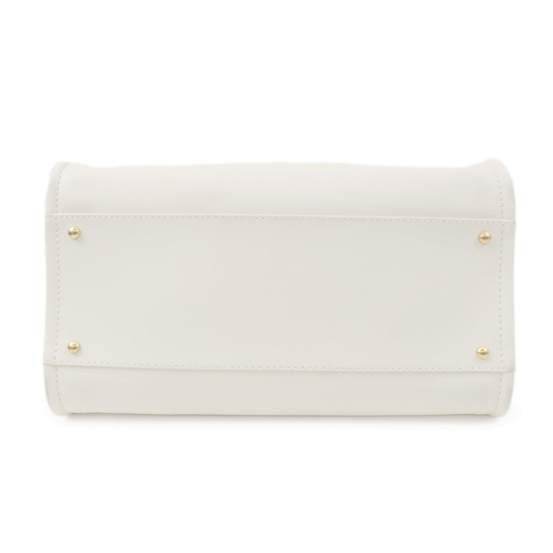 Chanel Deauville Leather 2WAY Chain Tote Bag GM White A66941
