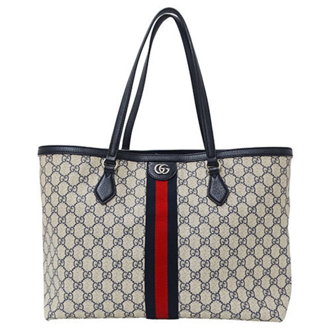 Gucci ivory Navy Gg Supreme Tote Bag ()