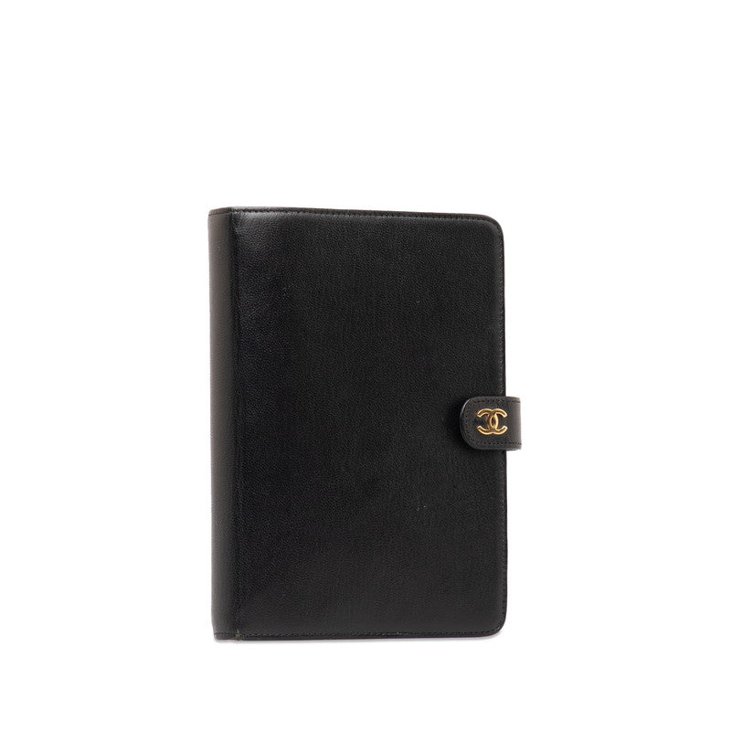 Chanel Coco Handbook Cover Binder 6 s Black Leather  Chanel