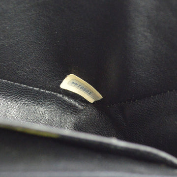 Chanel 1989-1991 Black Lizard Chain Shoulder Bag