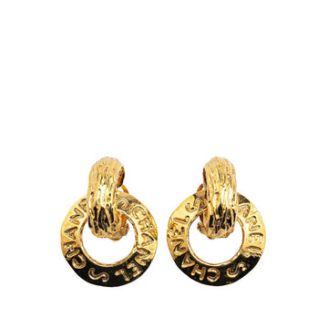 Top Quality Chanel  Logo Round Swing Earrings Gold