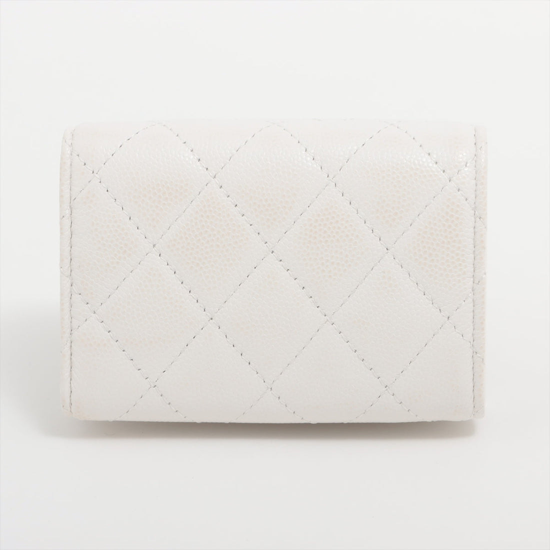 Top Quality Chanel Matrasse Caviar S Compact Wallet White Gold  Random
