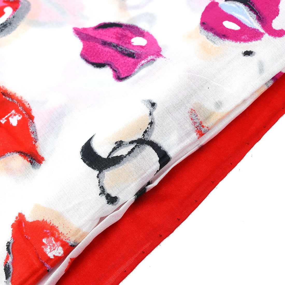 Chanel Scarf Red Small New