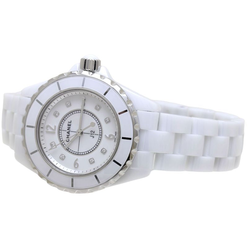 Top Quality Chanel J12 Diamond White Ceramic Quartz Watch