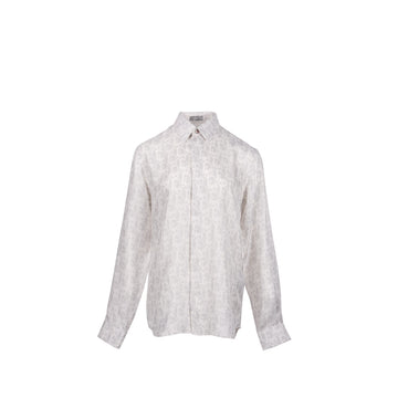 Top quality Dior Homme Size 39 Top quality Dior Oblique Shirt Silk Light Grey/White