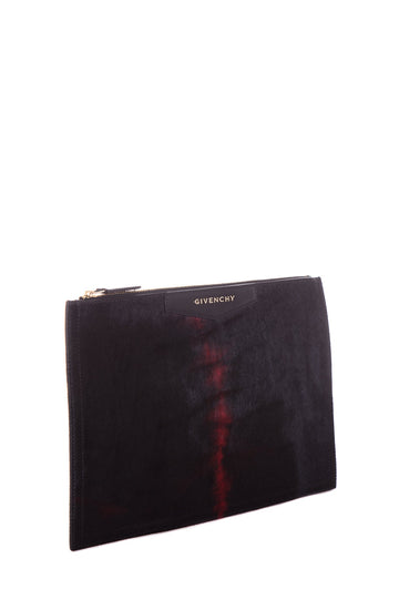 Givenchy Black & Red Pony Hair Antigona Pouch