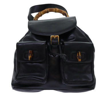 Gucci Bamboo  Leather Backpack Bag ()