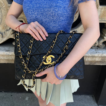 Chanel  Large Logo Classic Flap Bag Maxi TWS POP