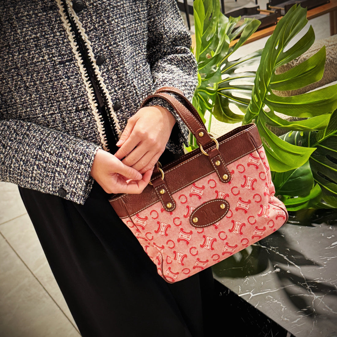 Celine  pink macadam tote bag TWS